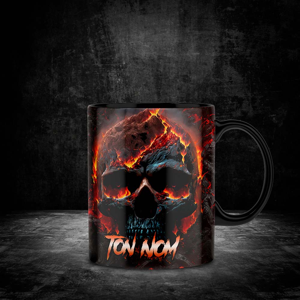 Tasse Touche À Mon Café (French Edition) - Personalized - GothRider Brand