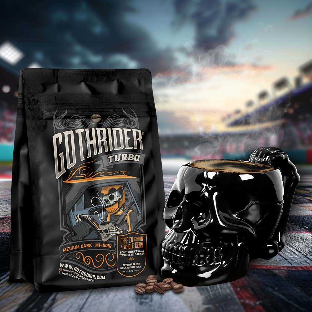 Turbo Coffee Black Skull Kit - GothRider Brand